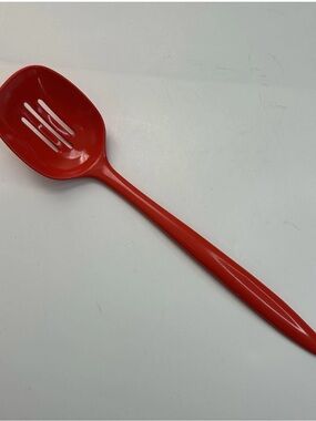 Mepal Rosti Melamine 11.5" Slotted Serving Spoon Red VTG 532 Hutzler Denmark